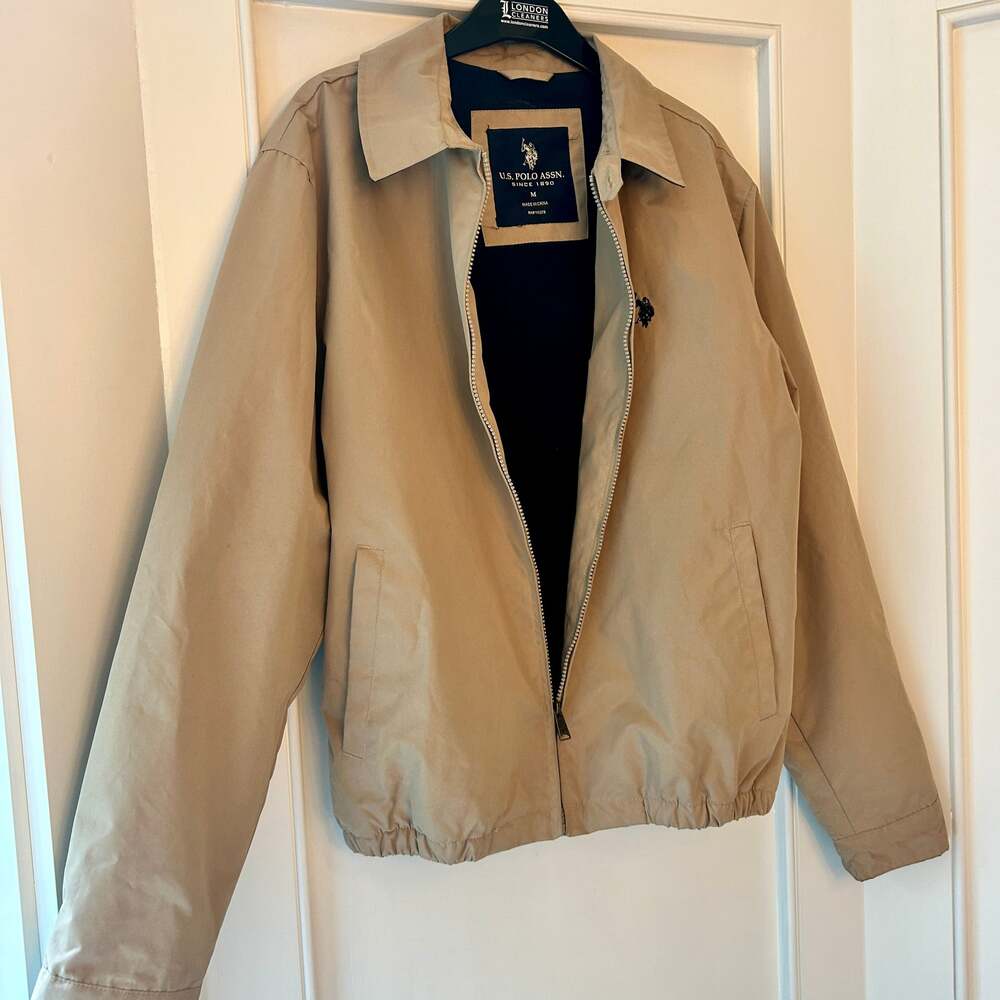 U.S. Polo Assn. Men's Micro Fleece Golf Jacket Khaki